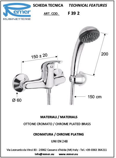 0401669 - BATERIJA ZA TUŠ 35 REMER - 2